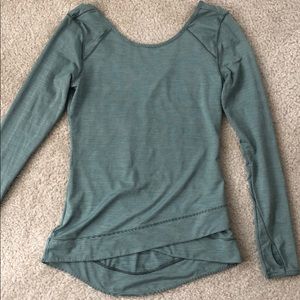 Zella green/striped shirt